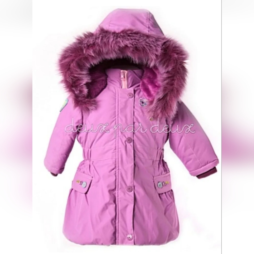 Deux Par Deux 5 yrs Girls Coat Faux Fur Hooded